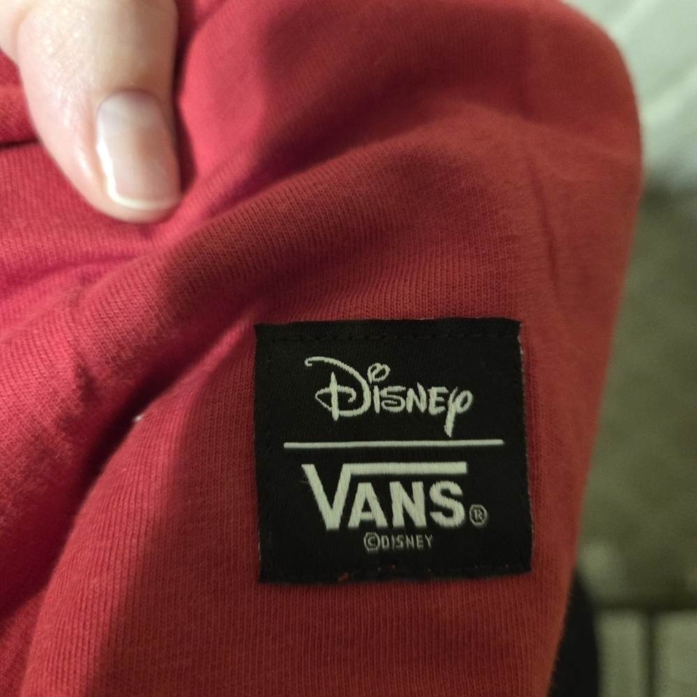 NEW Disney Vans Shirt Kids L 50th Anniversary Mickey Minnie Mouse Red Paint - Picture 3 of 6